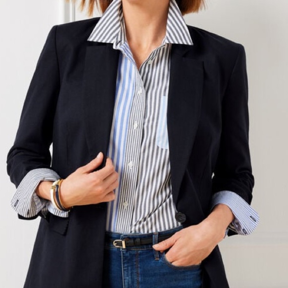Talbots women’s 100% wool black luxe blazer